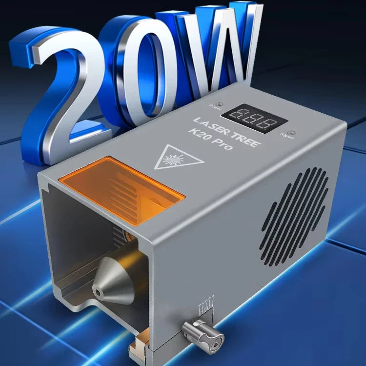 Free Shipping to Us LASER TREE 20W Optical Power CNC Laser Engraving Module with Air Assist Lazer Cutting Equipment Parts