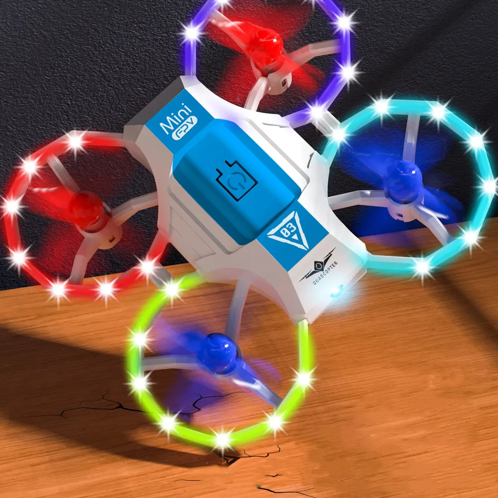 KF601 Pocket Drone Protective Design Cool Colorful Light Drone for Kids Beginner Education Drone Birthday Gift