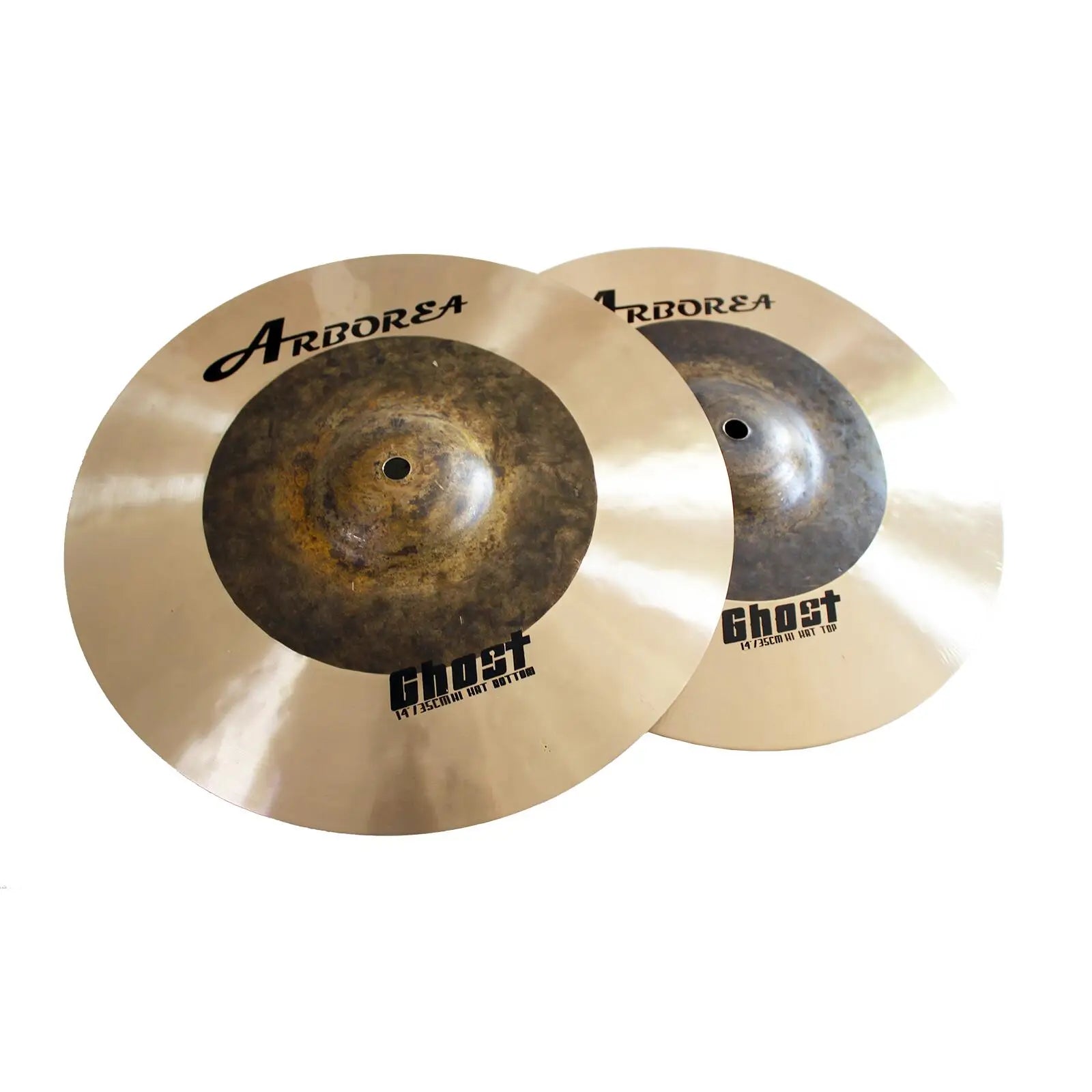 ARBOREA Cymbal Ghost Series, 10"Splash+14"Hi-Hat+16"Crash+18"China+20"Ride+Bag for Drum Set, Handmade Cymbal