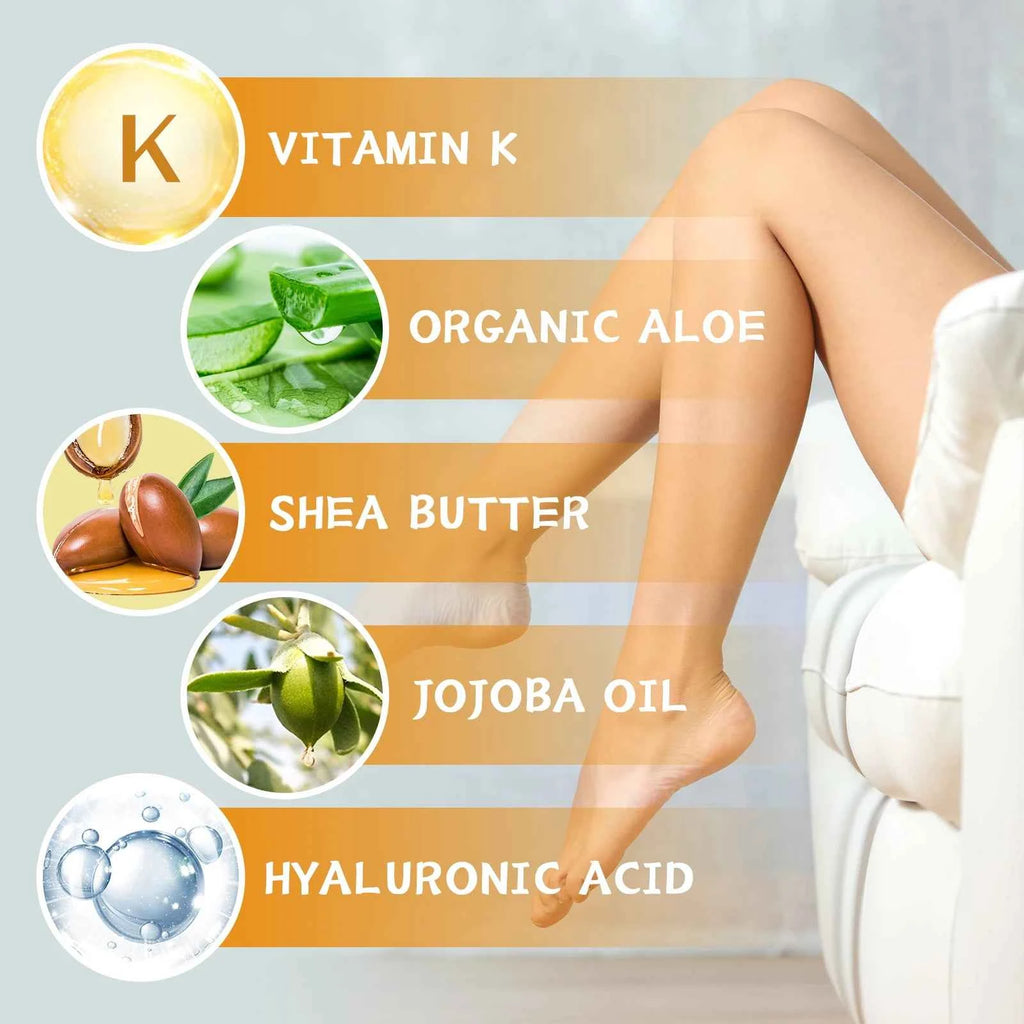 EELHOE Earthworm Leg Vein Massage Cream Vitamin K Scar Care for Sore and Swollen Legs Skin Care