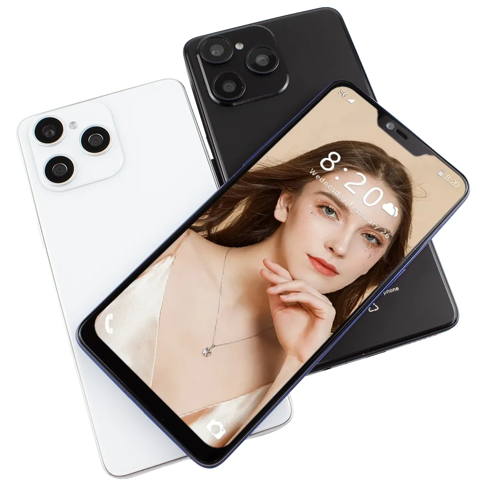 Custom Logo Unlocked Face ID MTK 6771 Octa Core 3G/4G Mobile Phone with 6.3inch HD OLED Screen 128GB ROM Smart Phone