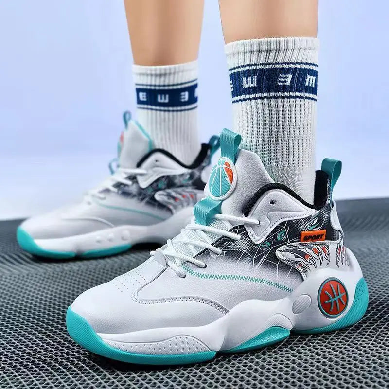 New Trendy Fashion Men's Basketball Shoes Non Slip Breathable Athletic Sneakers Fashion Running Walking Shoes for Man