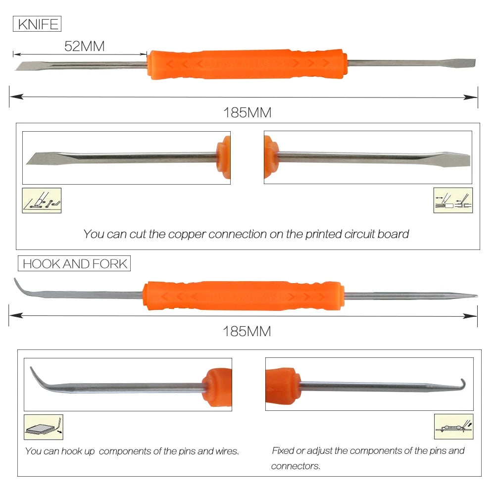 6 in 1 Auxiliary Tools Satisfy 12 Kinds of Requirements Pressure Drill Pry Stamp Cut Crape Hook Pull Brush Welding Maintenance