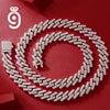 Full Pave Moissanite Cuban Link Necklace S925 Silver for Mens Hip Hop Street Outfit  Necklace