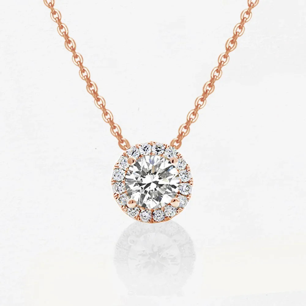 0.5ct IGI Certified Fine Jewelry Starsgem DEF VVS VS CVD HPHT Cut Lab Diamond Pendant 10k 14k 18K Solid Gold Women's Necklace
