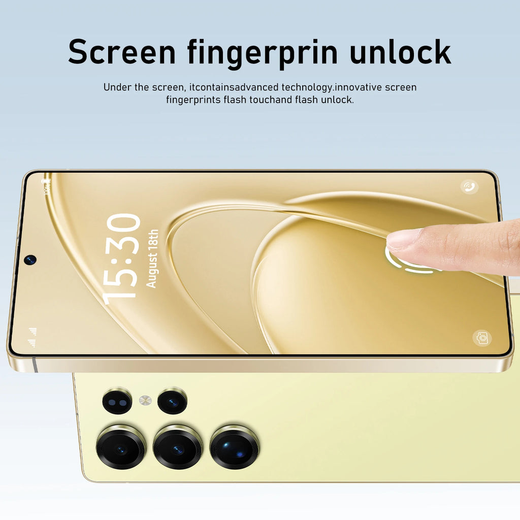 Hot Selling S25Ultra 16+1TB Qudad Core Android Phone with Face Recognition& HD Screen Cellphone Android 15 4g 5g Mobile Phones