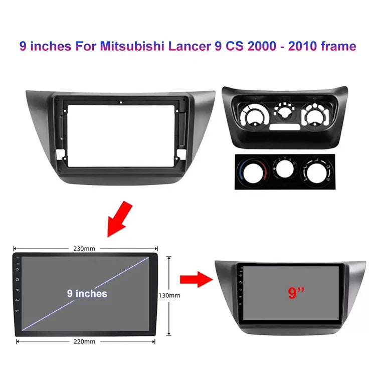 9 Inch Quad Core Android 12 Car Radio Player for Mitsubishi Lancer 9 Cs 2000 - 2010 Android Auto Carplay 2 Din Car Dvd Player