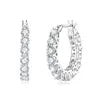 Free Shipping Luxury 14K Gold Filled Round Zircon Earrings Fashionable Full Diamond Hoop Earrings Jewelry Wedding Gift Wholesale