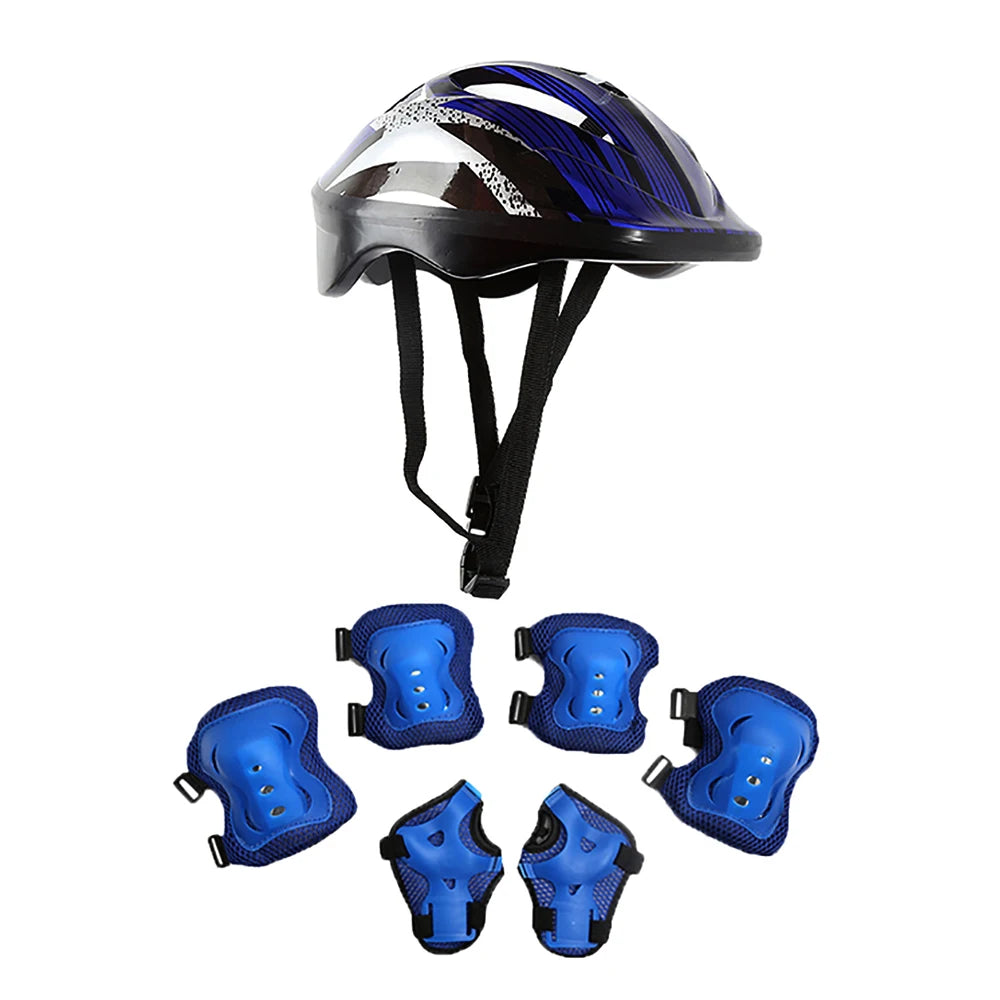 Kids Adjustable Helmet Protective Gear Set Sports Knee Elbow Wrist Pads for Children Boys Girls Bike Skateboard Scooter Roller