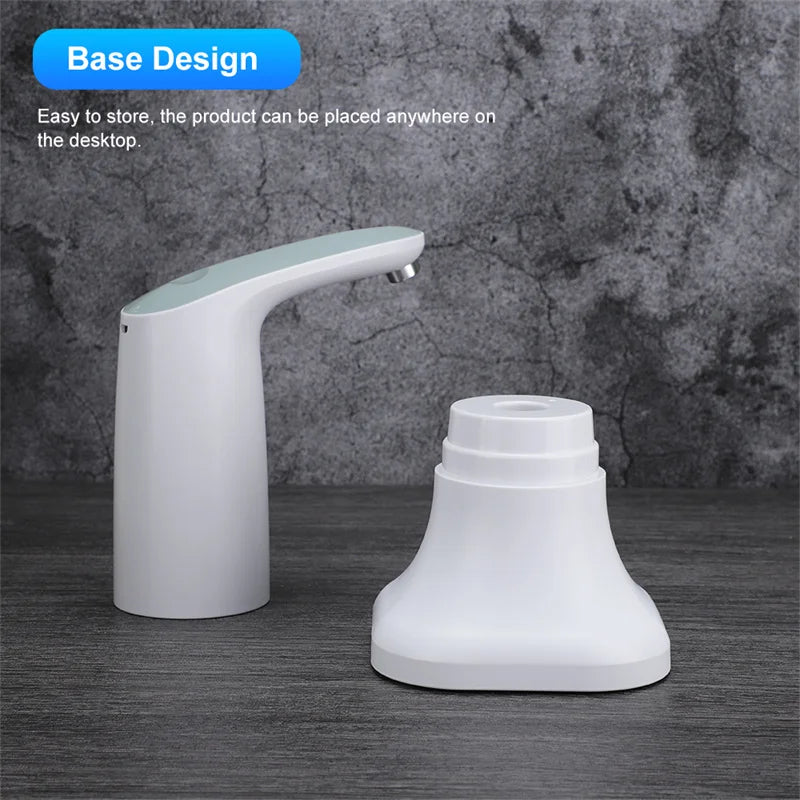 New Electric Smart Water Bottle Dispenser Portable Automatic Drinking Water Pump with Base LED Night Light Device