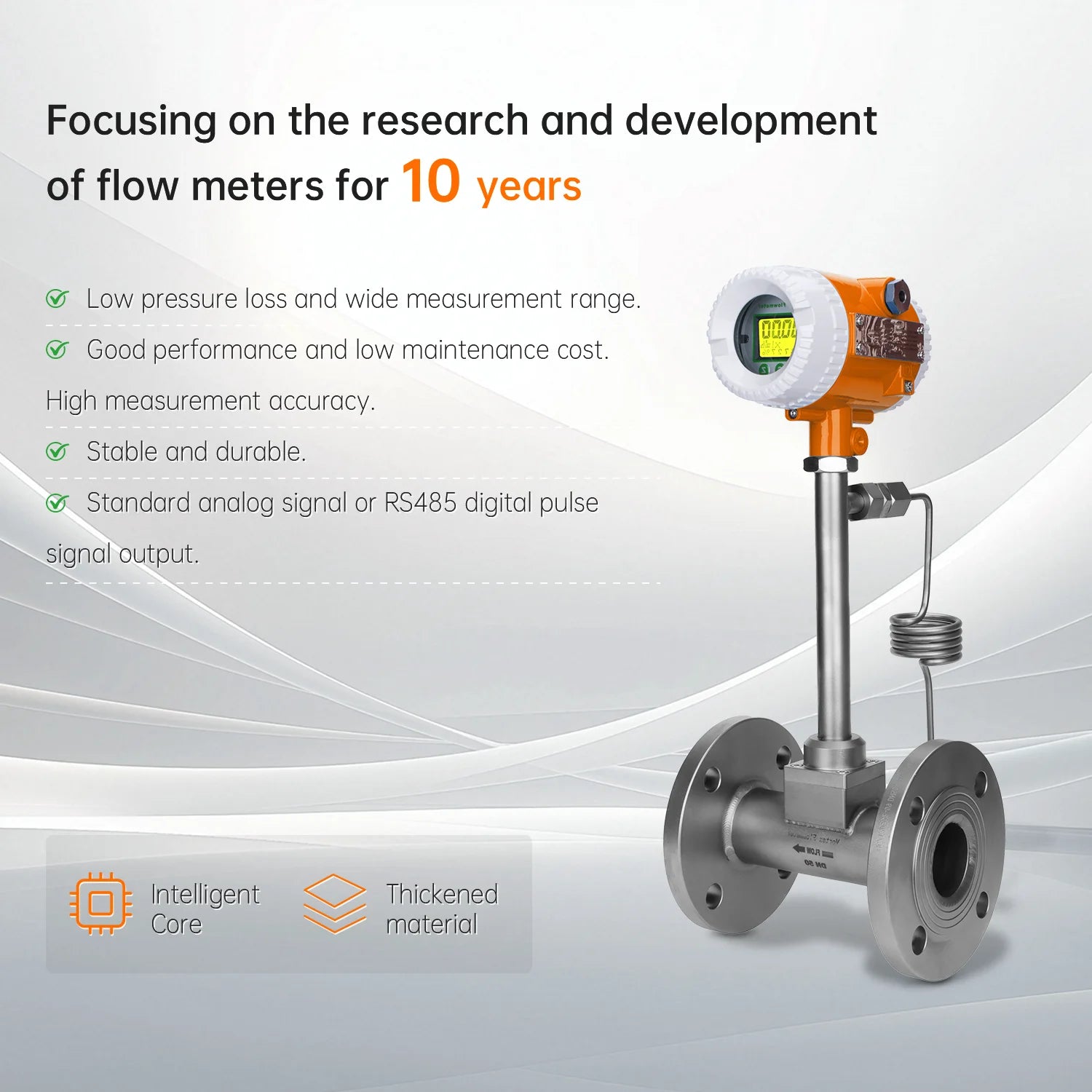 Smart gas meter Steam Vortex Flow Meter Measuring Liquid Medium gas air meter Compressed Air