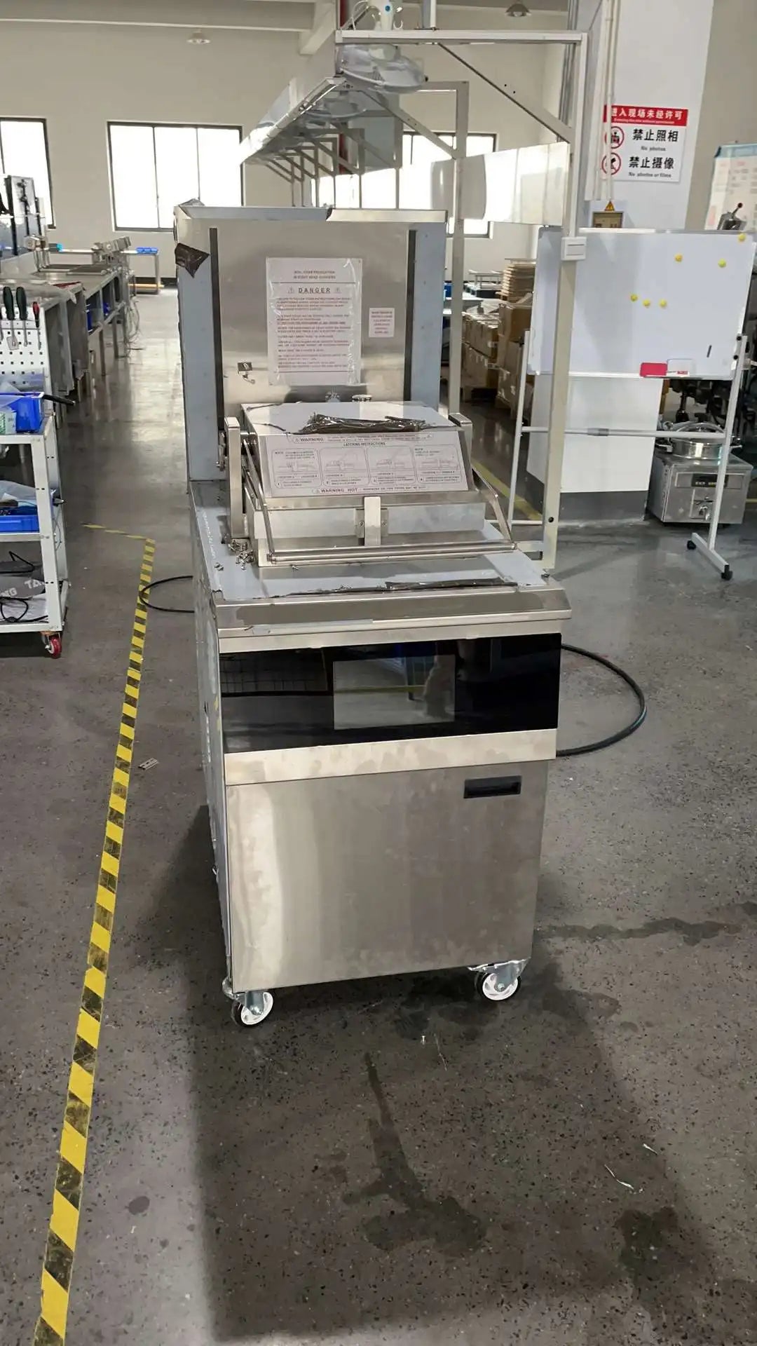 TENSHINE PFE-591 Big Capacity Auto Chicken Fryer Machine Pressure/chicken Fryer Henny Penny 8 Heads 8 HD Electric 100 Kpa 50L