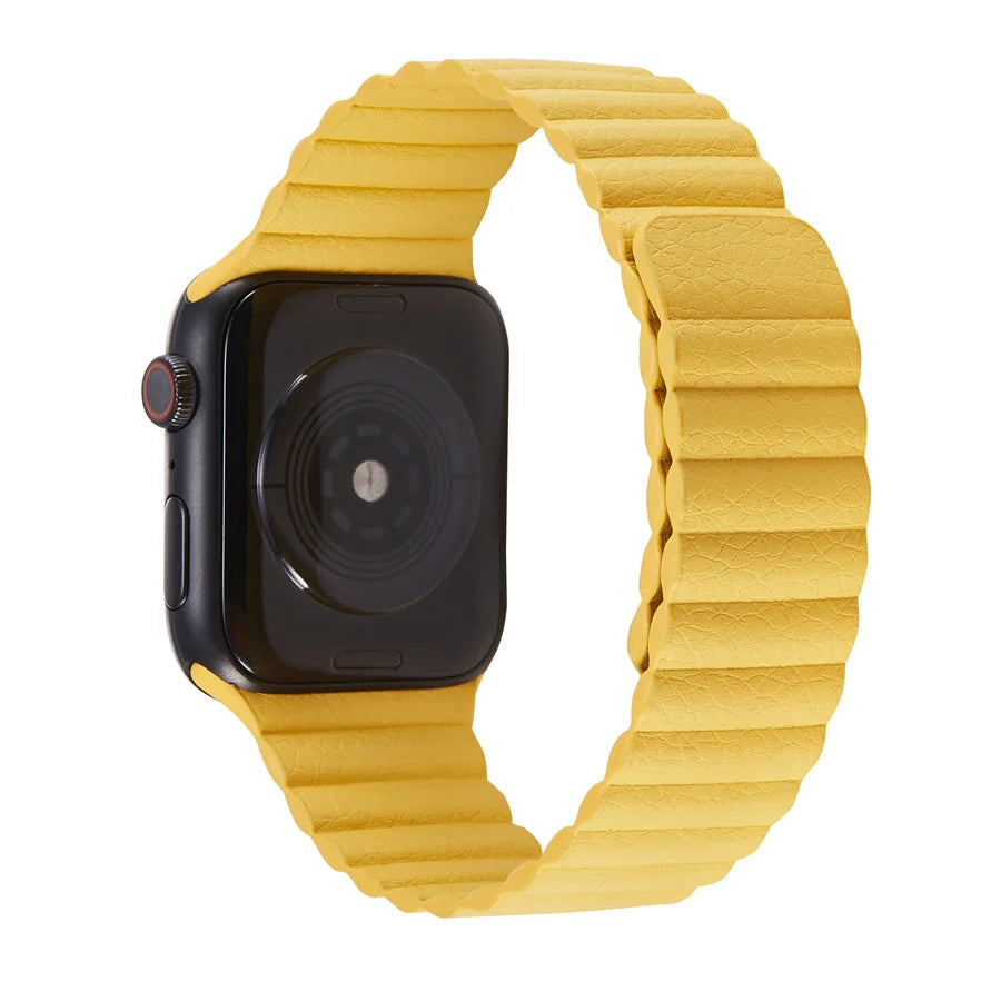 Dropshopping Leather Links for IWatch Band 45mm 41mm 44mm 40mm Magnetic Loop Bracelet for Iwatch Series 8 7 SE 6 5 4 3 Strap