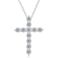 Free Ship Christian Religious Jewelry S925 Silver Women Men Jesus 14K Gold Plated CZ Diamond Cross Luxury Pendant Necklace