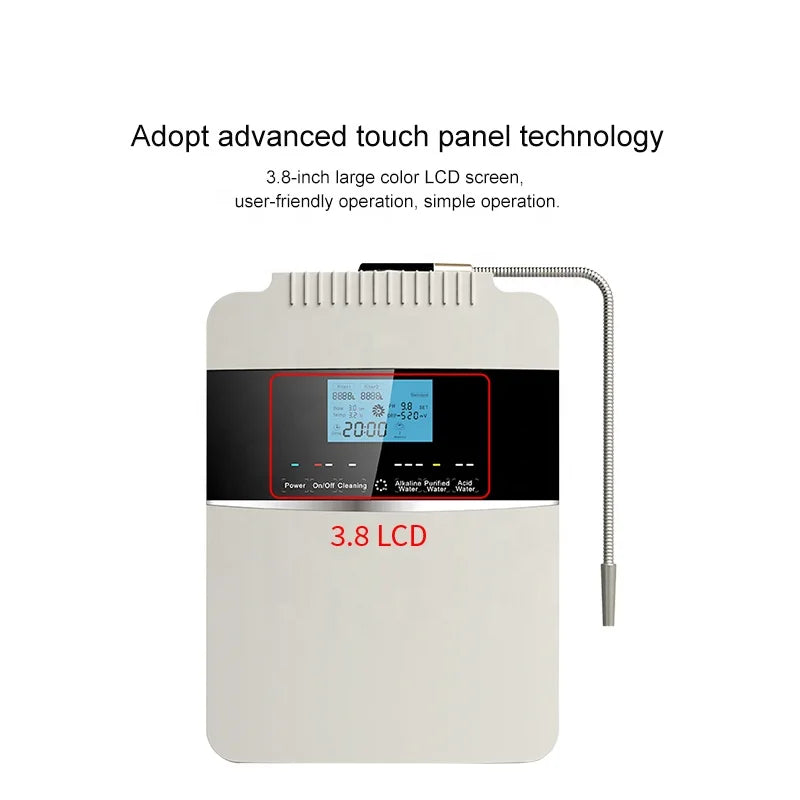 2024 Hot Sale Hydrogen-rich Alkaline Water Machine 10000L Filter Life Plastic Desktop Model Electric/Battery Powered Commercial