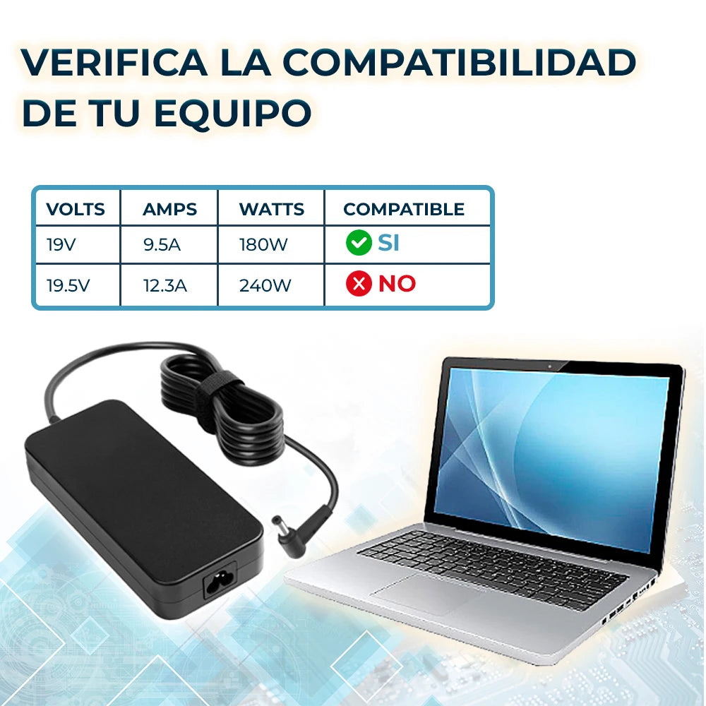 Laptop Charger Compatible with ASUS 19.5V 9.23A 180W with 6.0x3.7mm Tip
