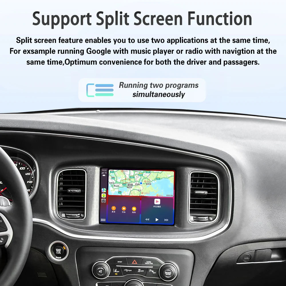 8.4 Inch Car Radio for Dodge Charger Challenger 2015-2019 Wireless Carplay Android Auto Tape Recorder GPS Navigation Head Unit