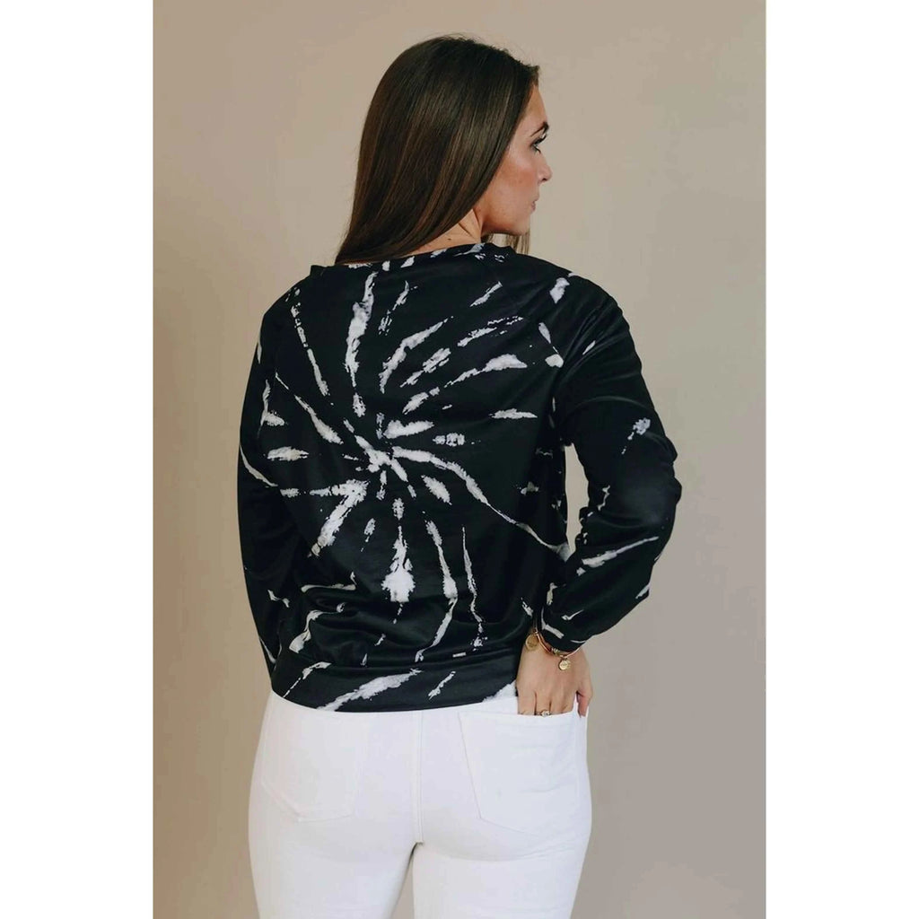 TD Casual Tie Dye Top in Hint of Color