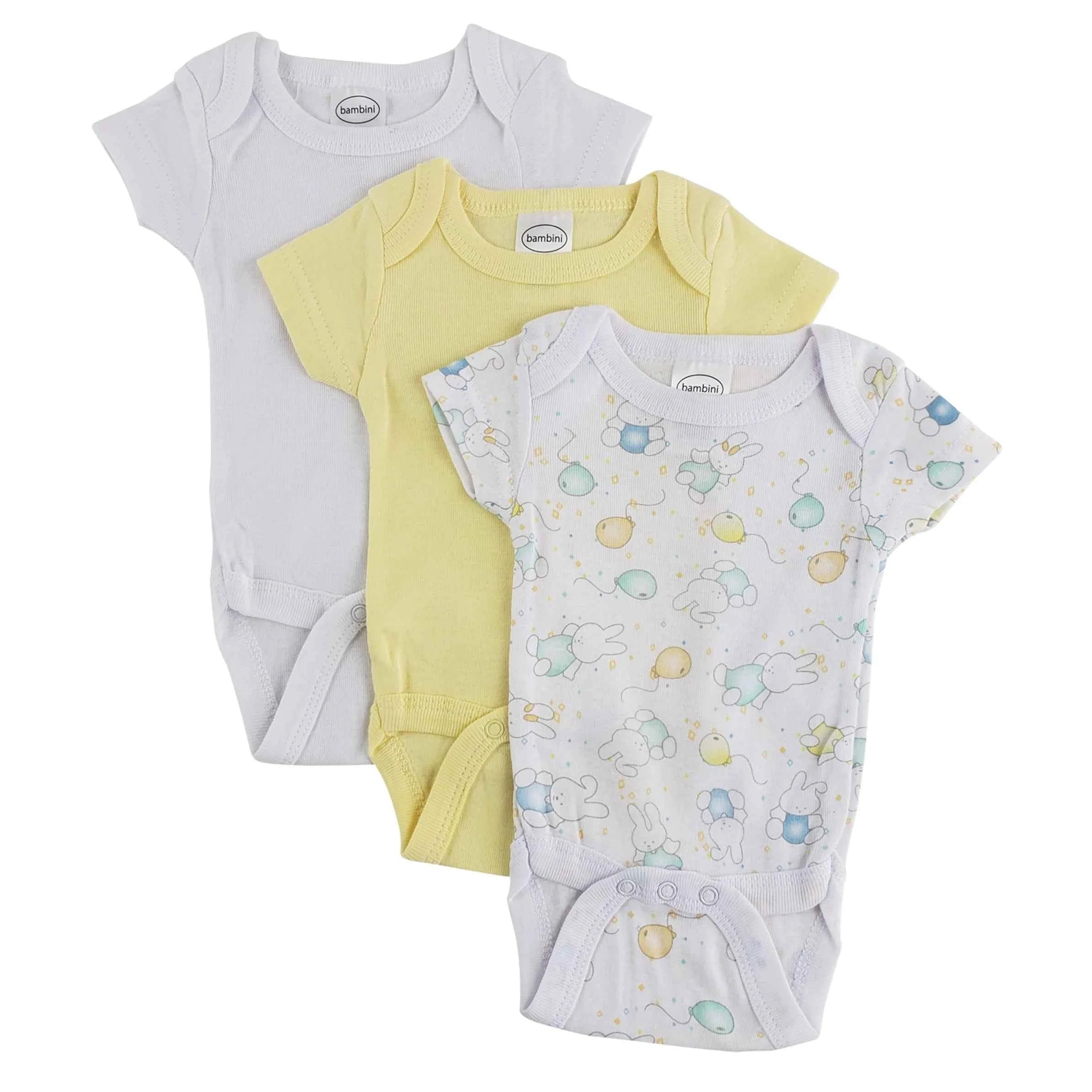 TD Bambini Preemie Girls Variety Pack Printed Short Sleeve Baby Clothing Sets