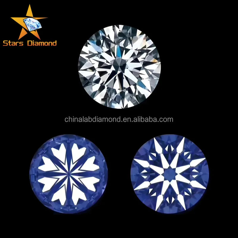 Wholesale Price IGI Certified D Color VVS1 0.5ct-4ct Round Brilliant Cut Loose Lab Grown CVD HPHT Diamonds