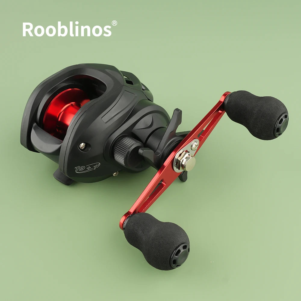 Roblinos AC-2000 Left Hand Baitcasting Reel Graphite Body 7.2:1 Gear Ratio Waterdrop Design