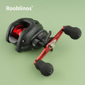Roblinos AC-2000 Left Hand Baitcasting Reel Graphite Body 7.2:1 Gear Ratio Waterdrop Design