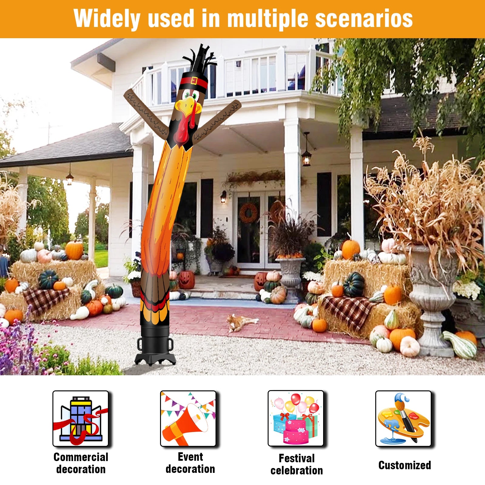 Chicken Theme Inflatable Monster Wave Dancer Tube Man Outdoor Advertising Promotion Air Dancer