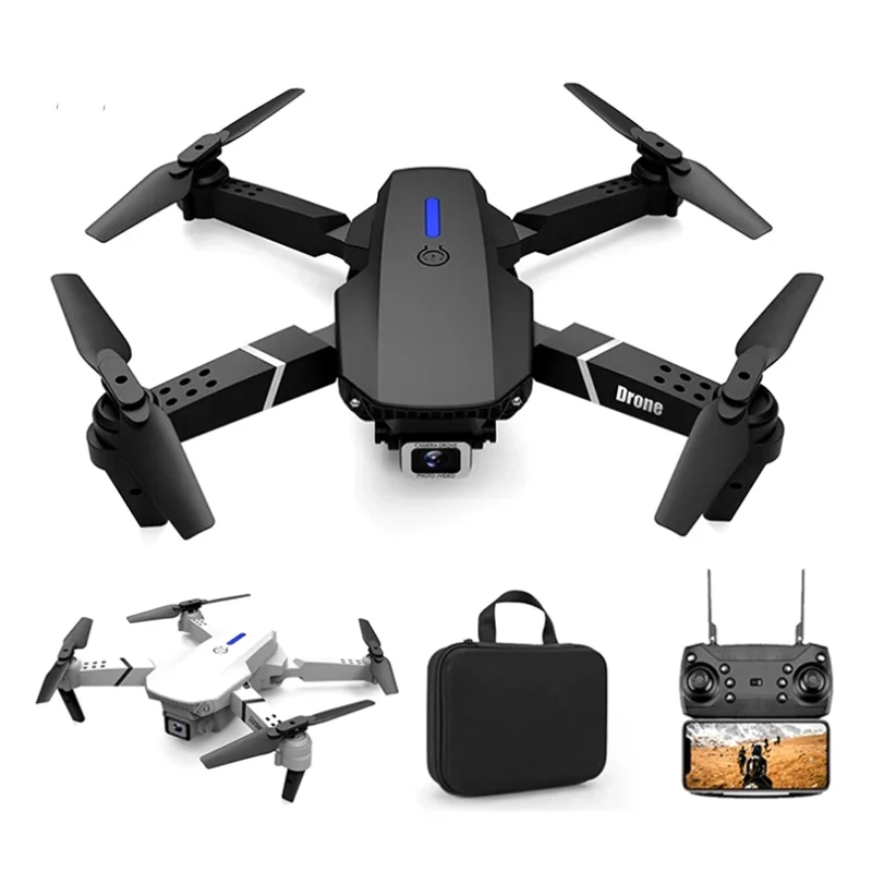 Wholesaler 720P 4K Dual E88 Folding Drone with Camera Mini Air Drone E88 Pro Remote Control Plastic Drones