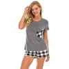 Free Shipping Ready to Ship Summer Lounge Wear Floral Women Night Dress Sleepwear Cotton Shorts