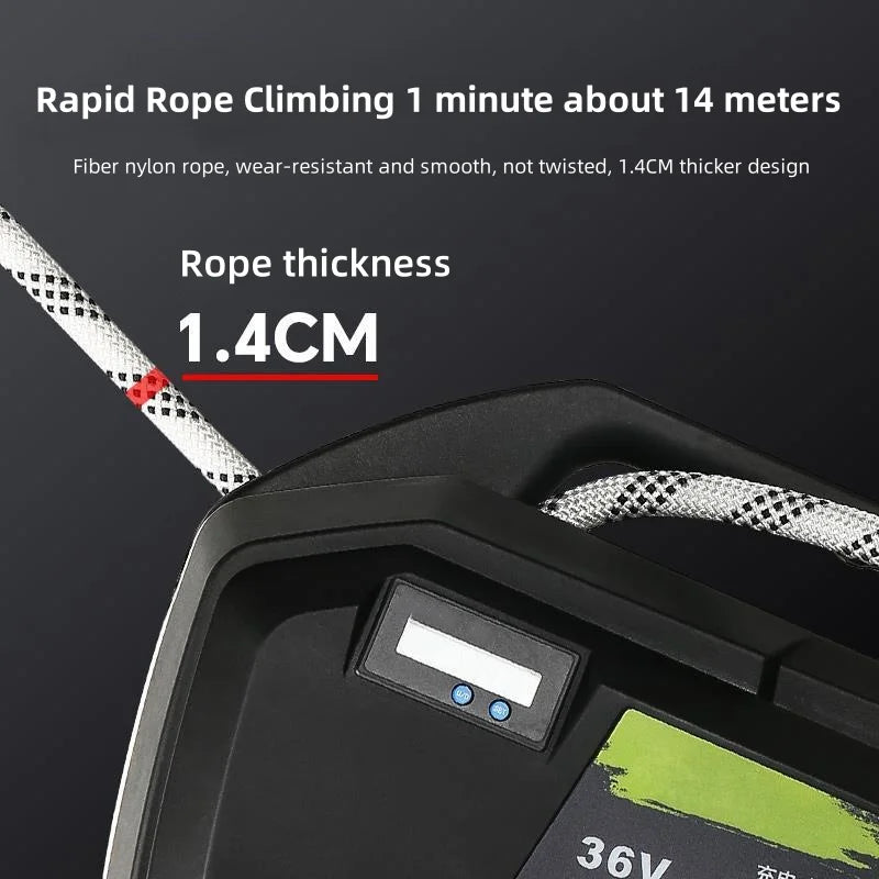 New 200kg Portable Electric Rope Climbing Hoist Third Generation Design Durable High Strength Chemical Resistant Dynamic