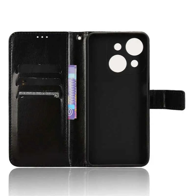 For Itel A50C Stand Function Wallet Phone Cases Built-in Card Slot Pu Leather Phone Cases Hand Strap Phone Covers
