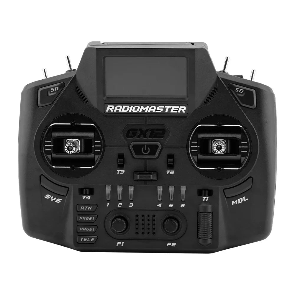 IN Stock Black Radiomaster GX12 1000HZ 3D Digital CNC Hall Gimbal Dual Band Antenna Gemini XROSSBAND EXpressLRS Radio Controller