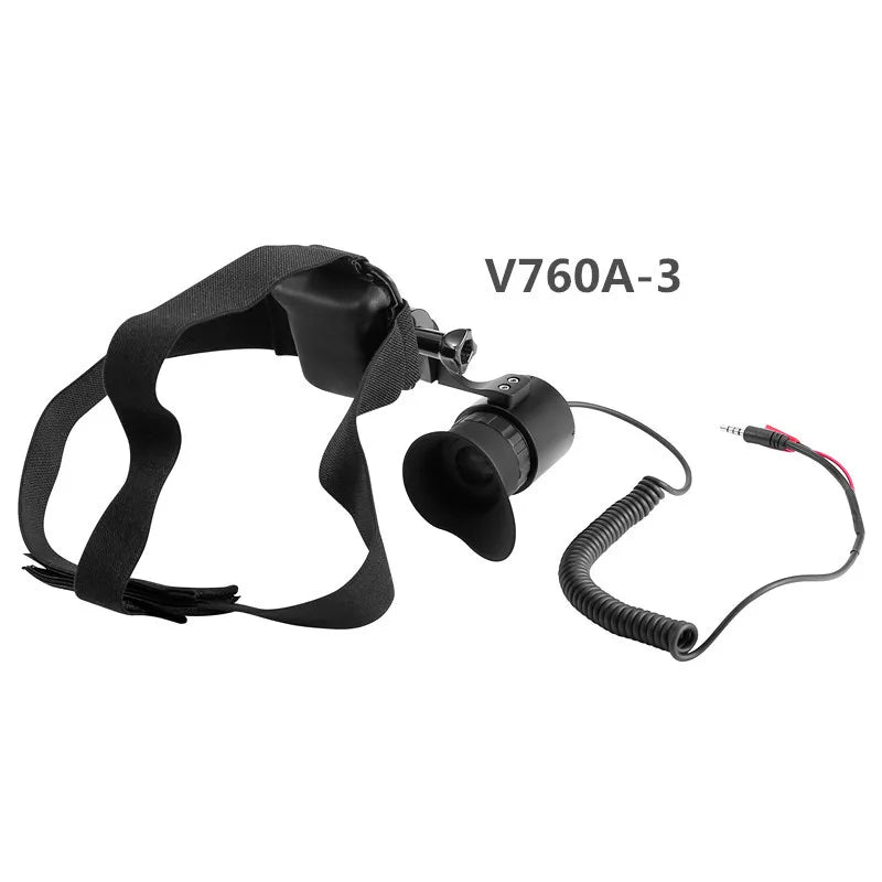 80-inch Portable Head-mounted Monocular Display 0.39-inch Screen with 12x Eyepieces to Support Diopter Adjustment Ocular Lens