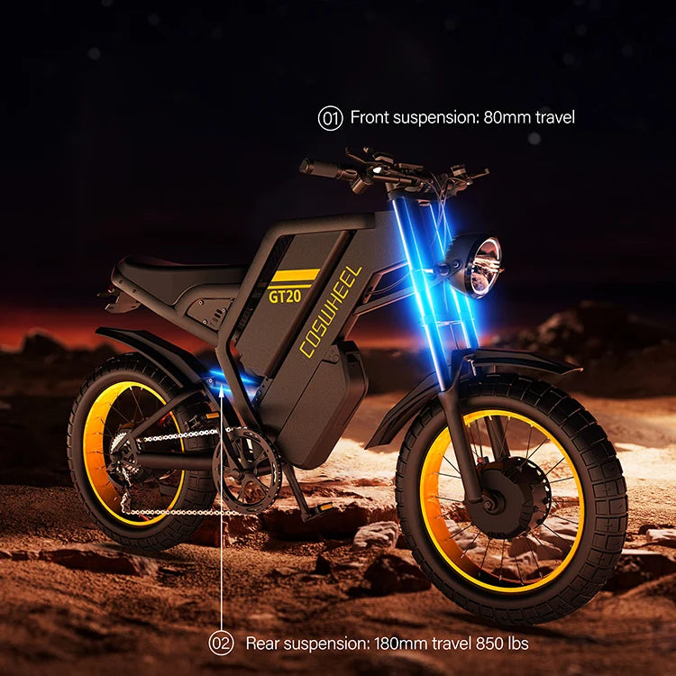 3000W Dual Battery Electric Motorcycles 48V Long Range Electric Dirt Bike Racing Off-Road Motorcycle