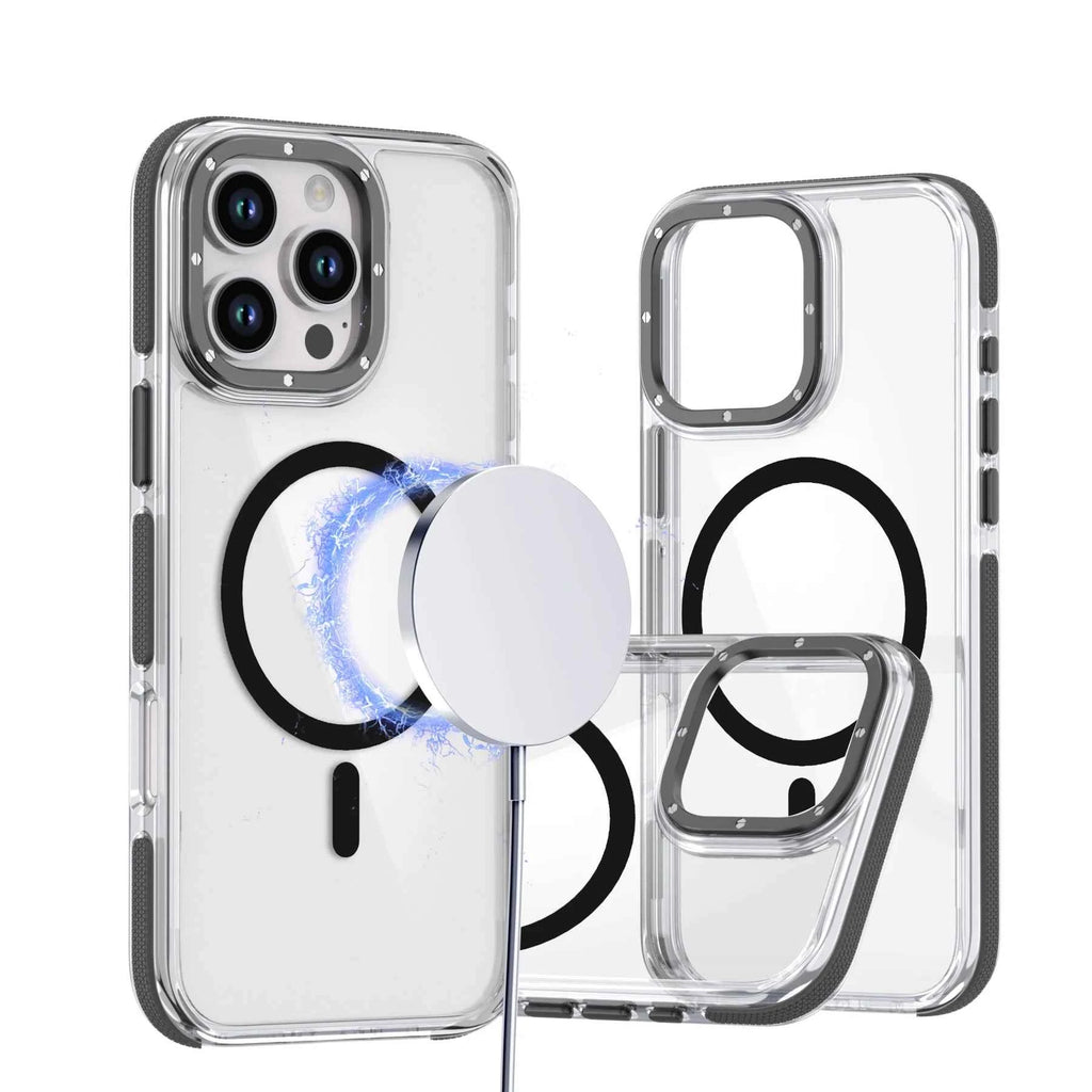 Muti Color Shockproof Clear Mobile Phone Cases Full Protection Magnetic Tpu+Pc Material Phone Cover for Iphone11-16 Series