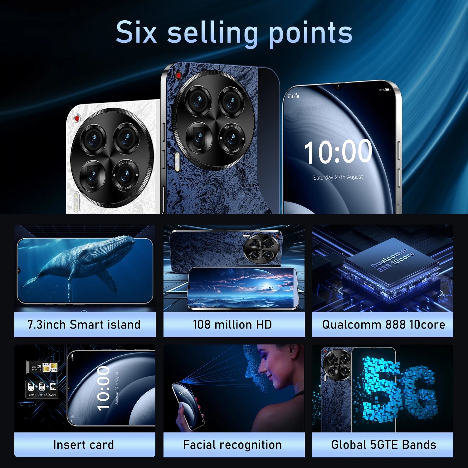 Camon 30 Pro 5G Phone 16GB RAM + 1TB Storage 6.8inch High Def 6800mAh Battery