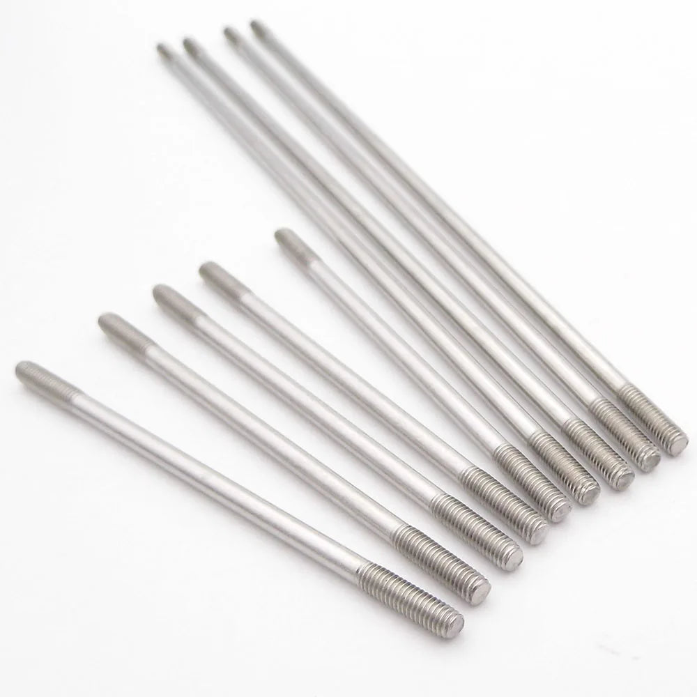 5PCS Tie Rods Linkage Servo Steering Pull Rod Stainless Steel 2.6mm M3 25-300mm 100mm 140mm for RC Airpane Boat Car Aircraft