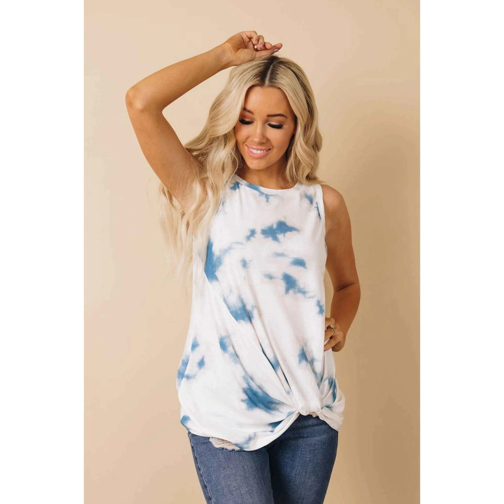 TD Genuine Women's Tie Dye Tank Top Breathable Crop Top Casual Woven Knitted Short Summer Clothing Free Size