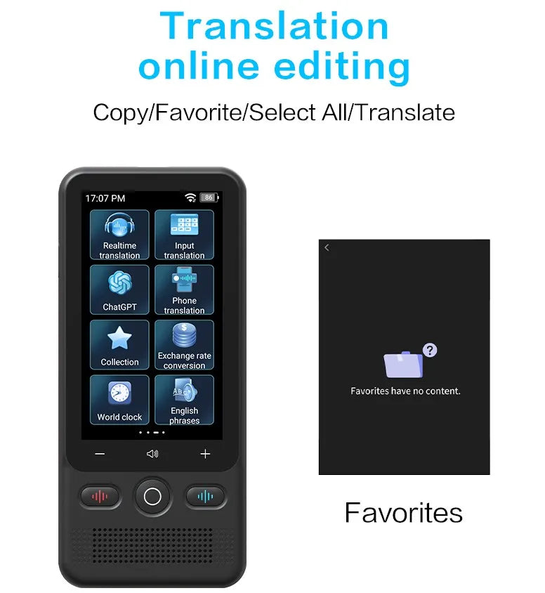 Smart Ai Language Translator Device T18 Real Time Translation 138 Languages Two Way Online Offline Voice Photo Translators