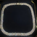 YSS JEWELRY 925 Silver Hip Hop Jewelry 12MM White Gold Plated CZ  925 Silver Prong Cuban Chain