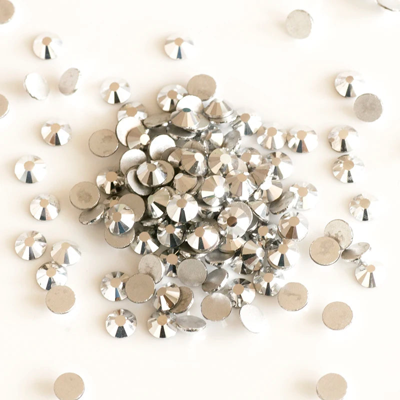 YANRUO 2058NOHF Flatback All Sizes Crystal Rhinestones Stones Nail Clothes for Needlework DIY Crafts Decor Gems