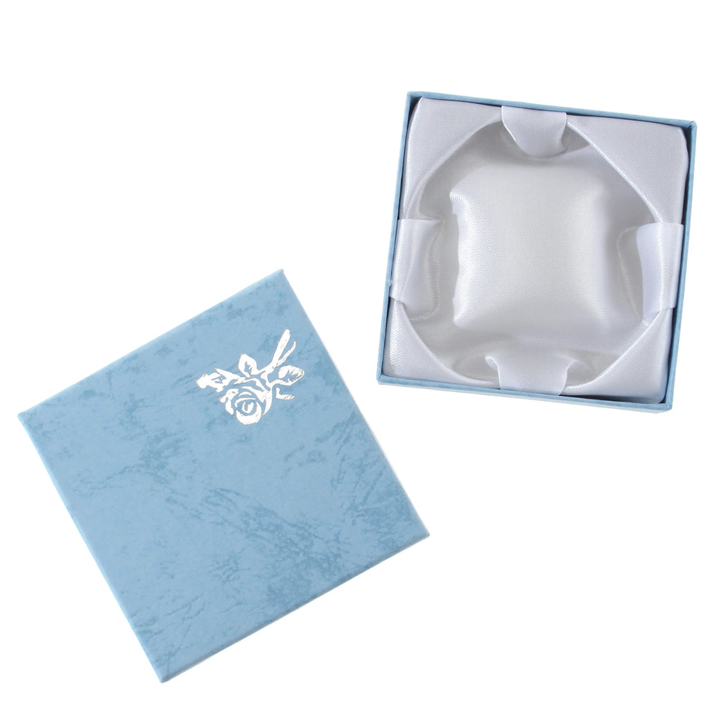 Square Rose Printed Jewelry Packaging Box Bracelet Necklace Storage Case Cardboard Gift Box Jewelry Organizer Case