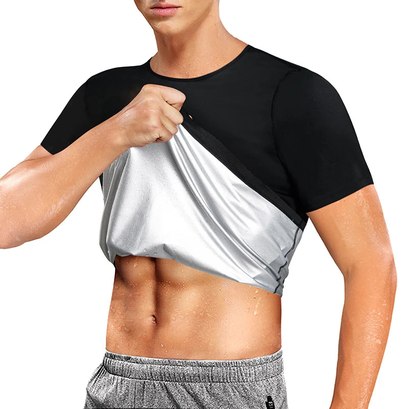 Professional Private Label Boxing Sauna Suit t Shirt Heat Trapping Weight Loss Sweat Suit for Men