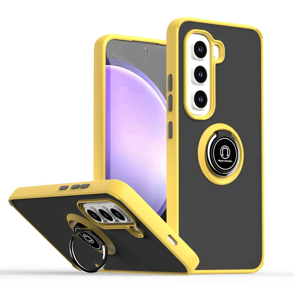 Contrast Color Phone Covers Magnetic Mobile Phone Cases With Ring Stand for Infinix Hot50 30i Hot 20Play 11 10 12 40Pro