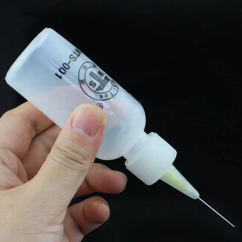 50ml Needle Tip Plastic Rosin Bottle Cleaning Liquid Flux Alcohol Oil Dispenser Plastic Hand Bottle Cleaner DIY Repair