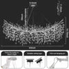 Modern Chandeliers for Dining Room Black Round Tree Branch Crystal Chandelier Adjustable Antique Vintage for Living Room Light