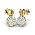 Latest Arrival Trendy Women's Diamond Earrings with Gold Metal Round Shape Perfect Gift for Sale