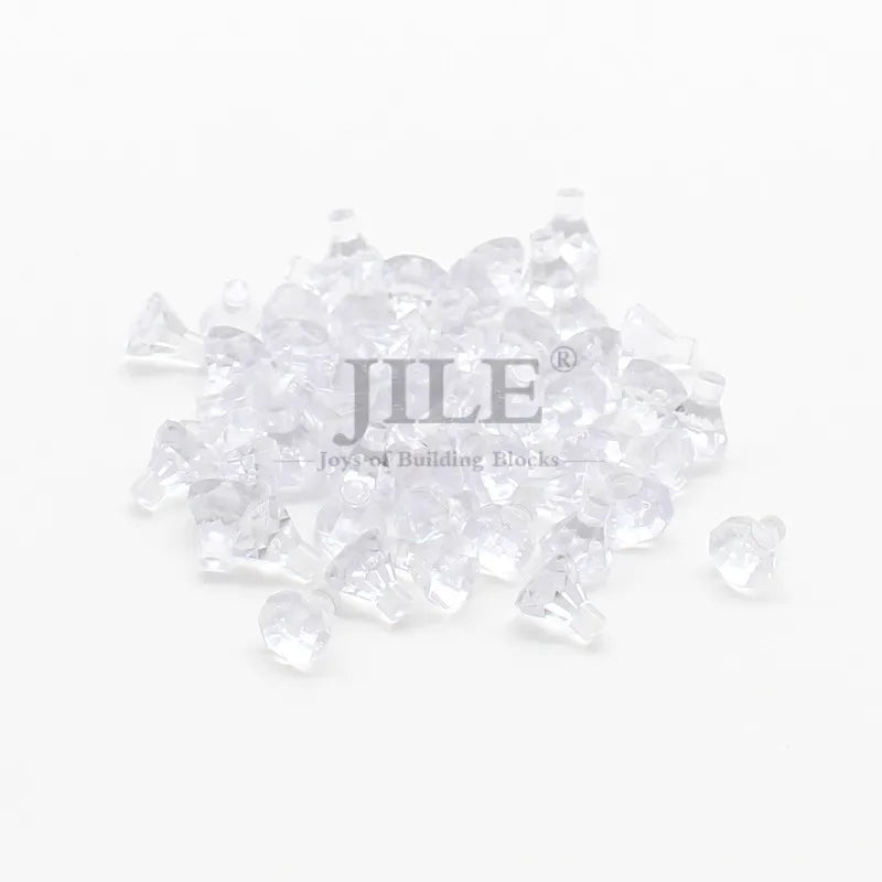 100pcs Moc Rock 1x1 Jewel 24 Facet Stone 30153 City Street View Diamond Building Bricks Blocks Bulk Compatible with Assembles