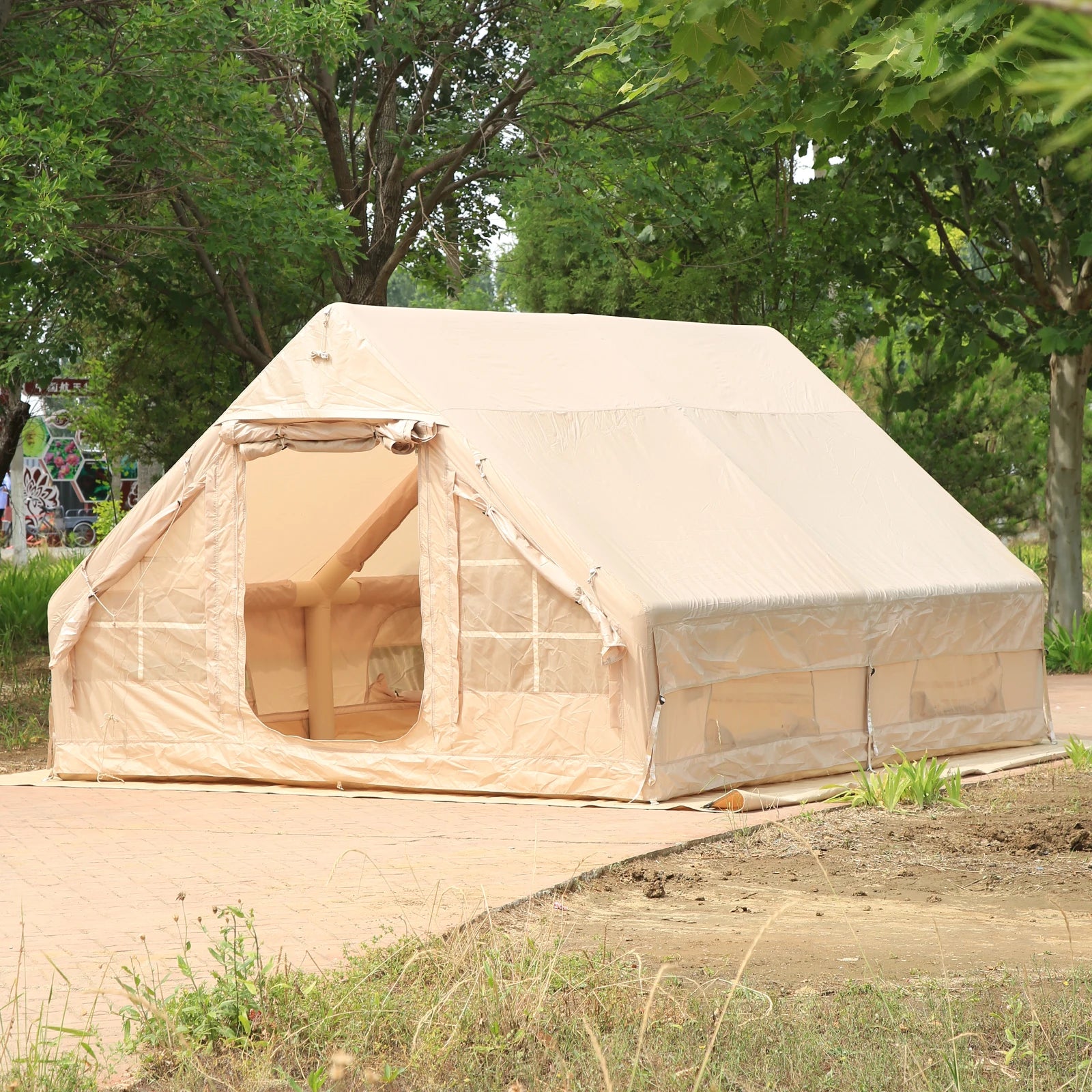 12-square-meter Inflatable Tent, Windproof, Rainproof, Moisture-proof, Portable for Outdoor Camping, No Setup Required