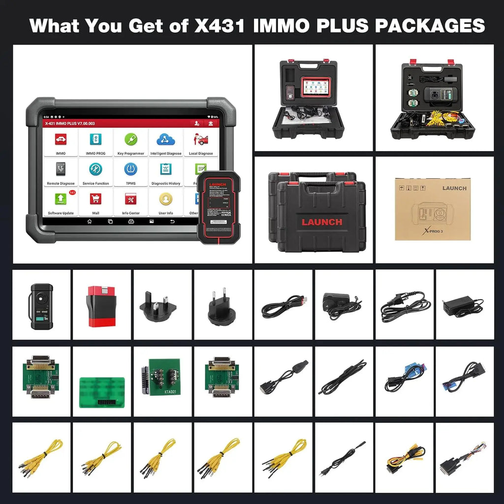 LAUNCH X431 IMMO Plus Diagnostic Tools X-PROG 3 Key Programmer Anti-Theft Matching Programming Car OBD Scanner Pk X-431 V Elite